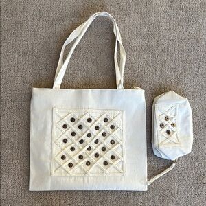 Canvas Tote Bag with Matching Pouch